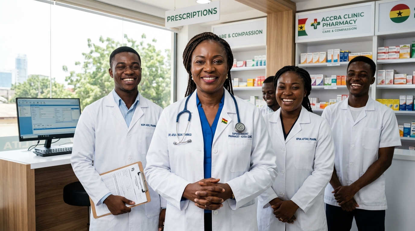 Maximus Superintendent Pharmacist and Clinical Team in Accra
